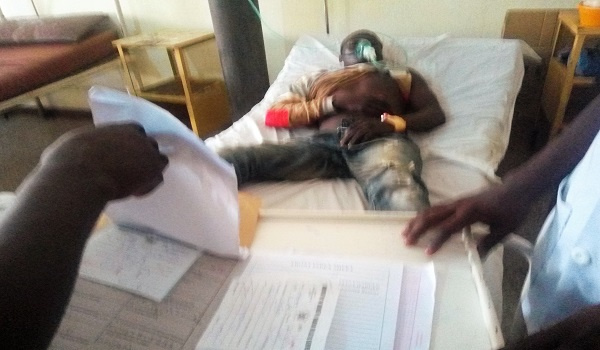 One of the affected miners at the Upper East Regional Hospital