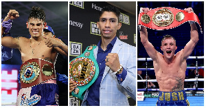 Emanuel Navarette, Rey Vargas and Josh Warrington