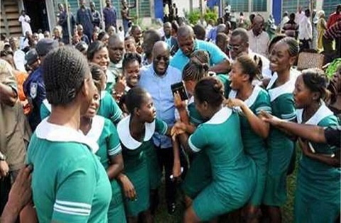 FLASHBACK: President Akufo-Addo with some nurses