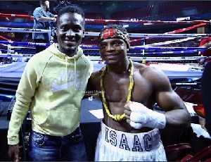 David Accam With Isaac Dogboe