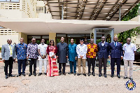 Ace broadcaster, Kwame Sefa Kayi (Second from left) with other appointed members of the NPA board