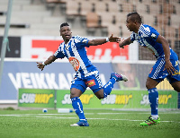 Evans Mensah was on target in the 27th minute to double HJK's lead.