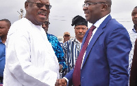 Vice President, Dr Mahamudu Bawumia with chairman of the Hajj Board, Sheikh I.C. Quaye