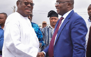 Vice President, Dr Mahamudu Bawumia with chairman of the Hajj Board, Sheikh I.C. Quaye