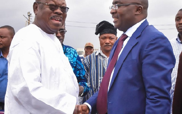 Vice President, Dr Mahamudu Bawumia with chairman of the Hajj Board, Sheikh I.C. Quaye