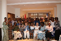 Officials from both countries in a group photograph