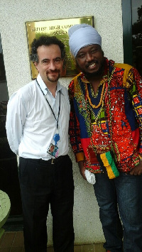 Blakk Rasta with Jon Benjamin, UK High Commissioner to Ghana