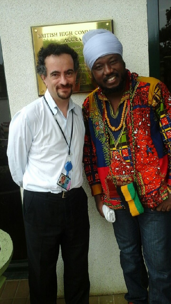 Blakk Rasta with Jon Benjamin, UK High Commissioner to Ghana