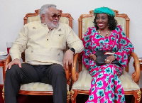 The late former President Jerry John Rawlings with wife