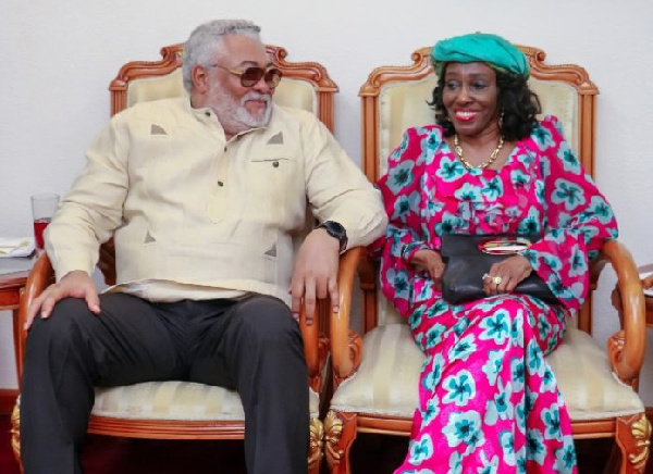 Former President Jerry John Rawlings and his wife Nana Konadu Agyemang-Rawlings