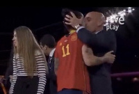 Rubiales, 46, kissed forward Jenni Hermoso on the lips after Spain’s 1-0 victory over England