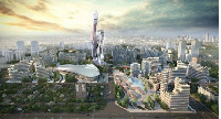 Diamniadio Lake City in Senegal encapsulates a vision of futuristic African city. Copyright Semer