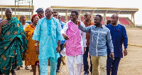 Bishop Agyinasare and Osu Mantse Nii Okwei Kinka Dowuona VI at the party for the less-privileged