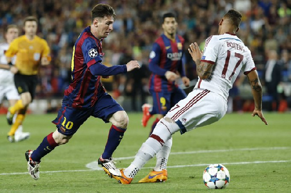 It has been five years since Lionel Messi famously nutmegged Jerome Boateng