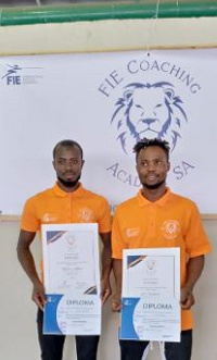 Bashiru Iddrisu and Eric Mallick have completed their coaching badges