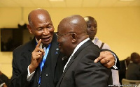 President Akufo-Addo in a chat with one of his newly appointed Council of State members Sam Okudzeto