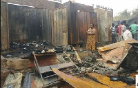 The fire burnt down about five shops including a mini-restaurant