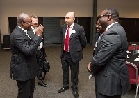 President John Mahama meets members of the GE Team