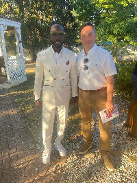 Okyeame Kwame with the Mayor of New Jersey (East Brunswick), Brad Cohen