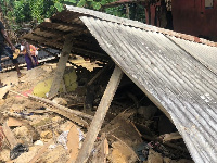 The floods destroyed homes at Pemeso