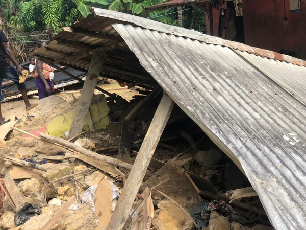 The floods destroyed homes at Pemeso