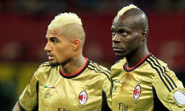 Balotelli kicked off the exchange by jokingly questioning the colours Boateng was wearing