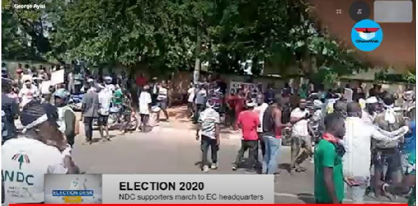 The NDC supporters left shortly after the declaration