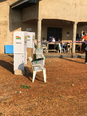 Voting has been suspended in the polling station where the incident occurred