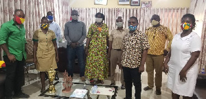 Mad. Owusu-Banahene (middle) posed with the campaigners