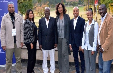 Nana Akufo-Addo - NPP Presidential Candidate pose with some loyalists in South Africa