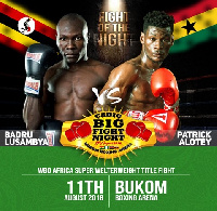 Patrick Alotey will defend his WBO Welterweight Title against Badru  Lusambya