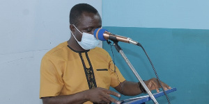 Executive Director, CCF, Ibrahim Oppong Kwarteng speaking during the training