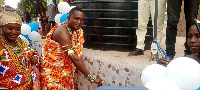 The mechanised borehole presented to the people of Ogome by the traditional leader