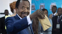 File photo: Cameroon's President Paul Biya casting his vote