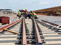 A portion of the Accra-Nsawam rail line