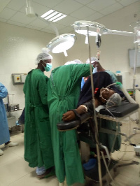 One of the victims undergoing surgery