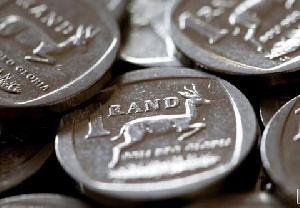 South African Rand coins are seen in this photo