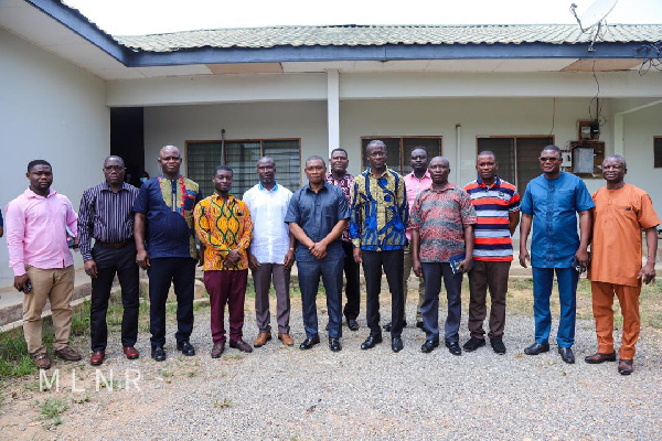 George Mireku Duker with members of the committee