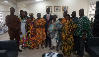 Education Minister Yaw Osei Adutwum and delegation from  Manya Krobo Traditional Area