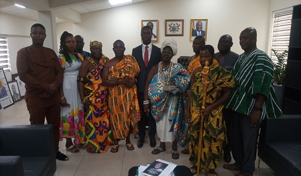 Education Minister Yaw Osei Adutwum and delegation from  Manya Krobo Traditional Area