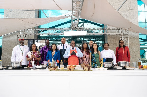 Prof. Benedict Oramah, Mrs. Kanayo Awani, Boris Kodjoe, Actor and other dignitaries at the launch