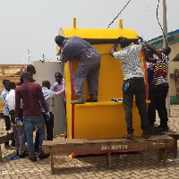 Some NABCO recruits mounting an NLA E-kiosk