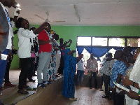 The newly elected executives being sworn-in