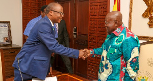 Dr Ernest Addison with President Akufo-Addo