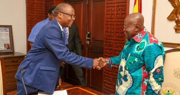 President Nana Akufo-Addo with Dr Ernest Addison