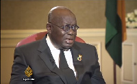 President Akufo-Addo speaking to Al Jazeera in 2017