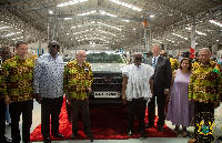 Akufo-Addo at the opening of a Toyota Assembly plant in Tema