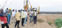 The Minister during an inspection of the project