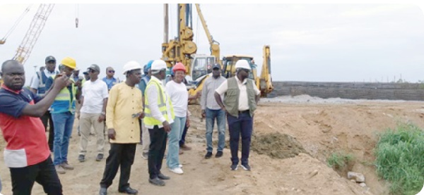 The Minister during an inspection of the project