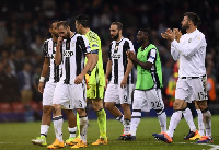 Kwadwo Asamoah with his teammates